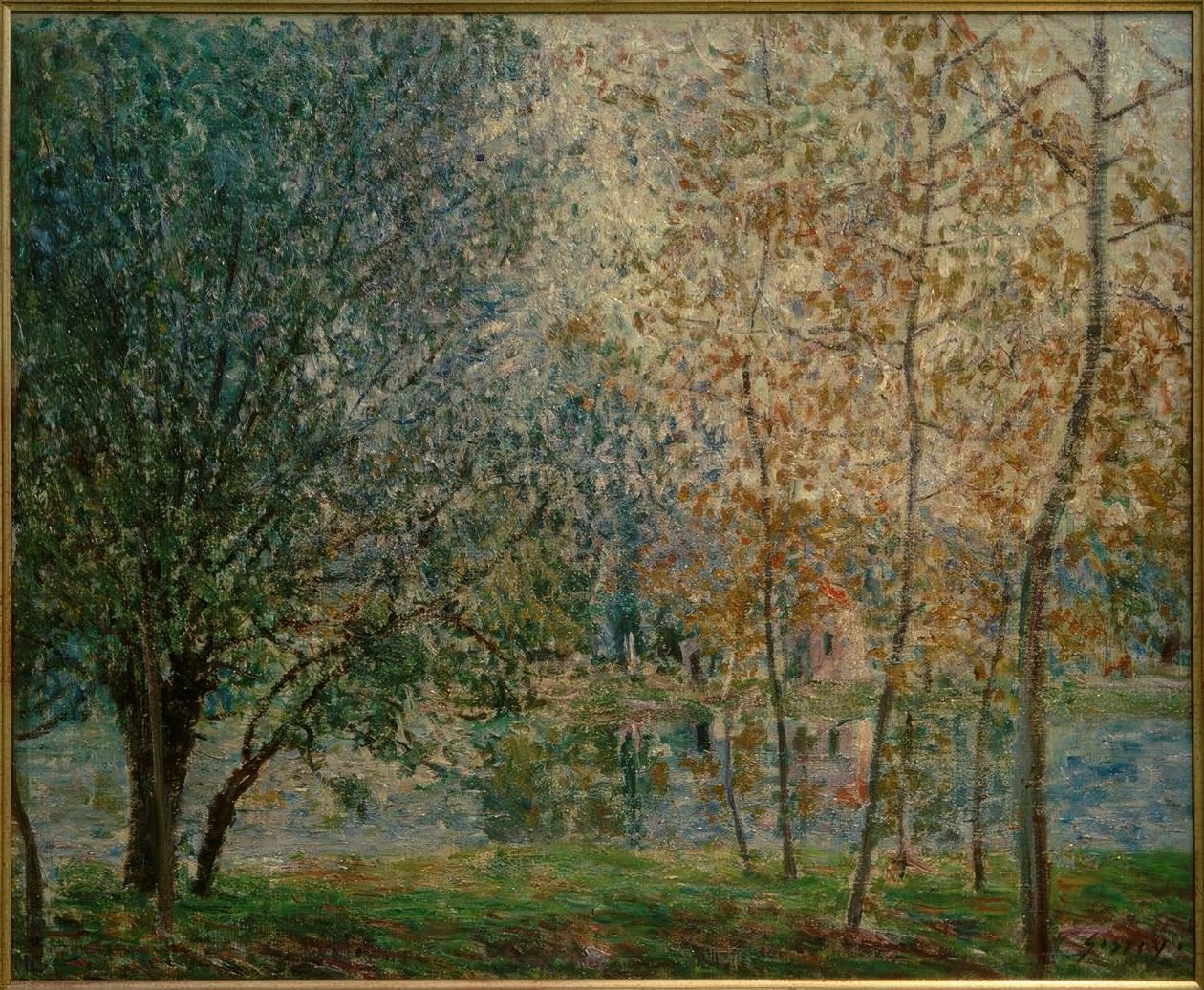 Kanał Loing wiosną autorstwa Alfred Sisley