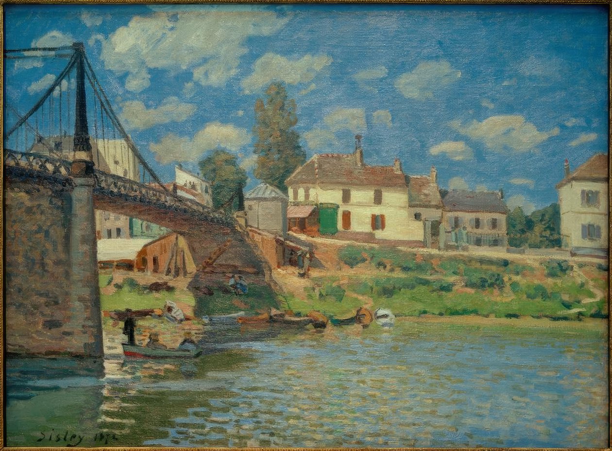 Most Villeneuve-La-Garenne autorstwa Alfred Sisley