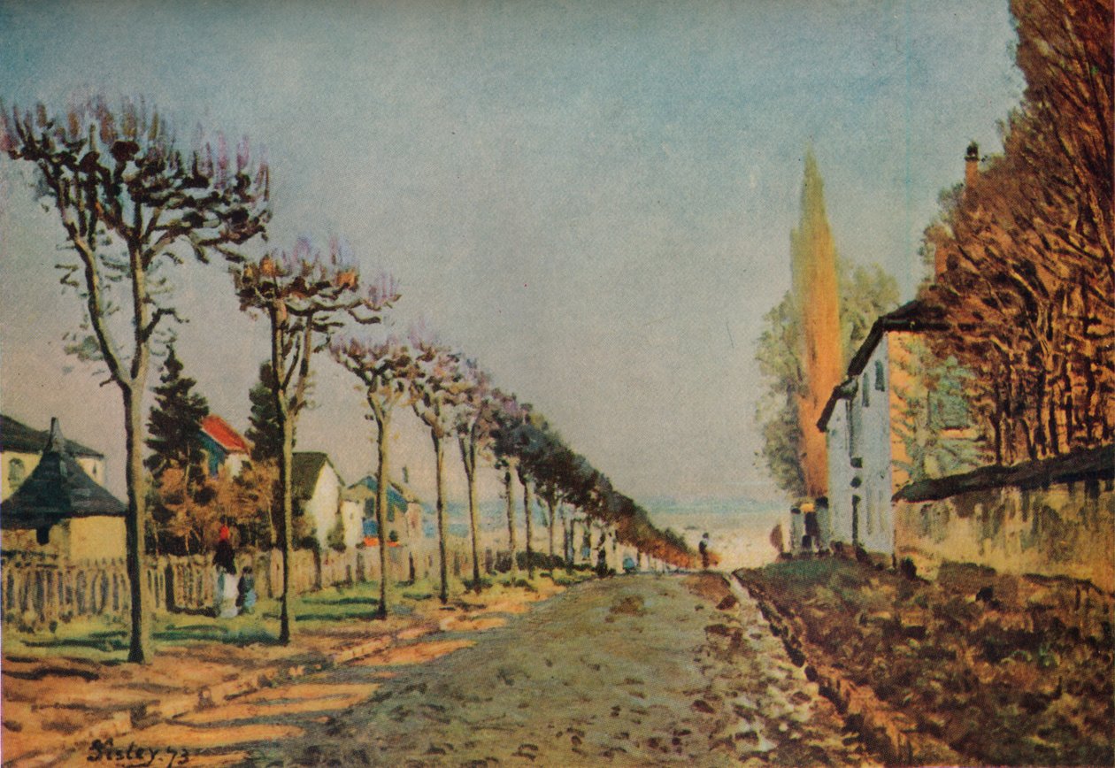 Droga do maszyny, 1873, 1929 autorstwa Alfred Sisley