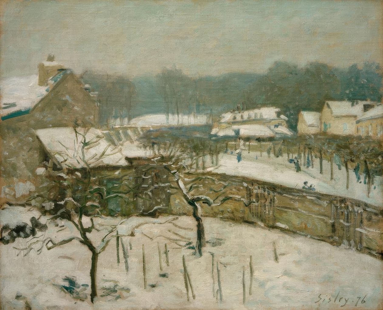 Louveciennes w śniegu (nastrój śnieżny w Marly) autorstwa Alfred Sisley