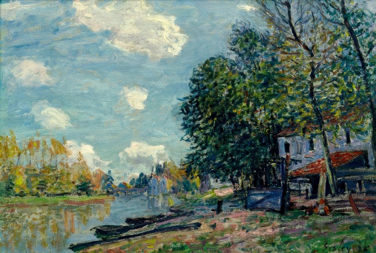 Moret - Banki Loingu autorstwa Alfred Sisley
