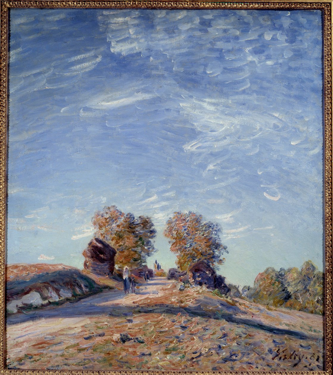 Ścieżka wschodząca do słońca. Obraz Alfreda Sisleya (1839 - 1899) autorstwa Alfred Sisley