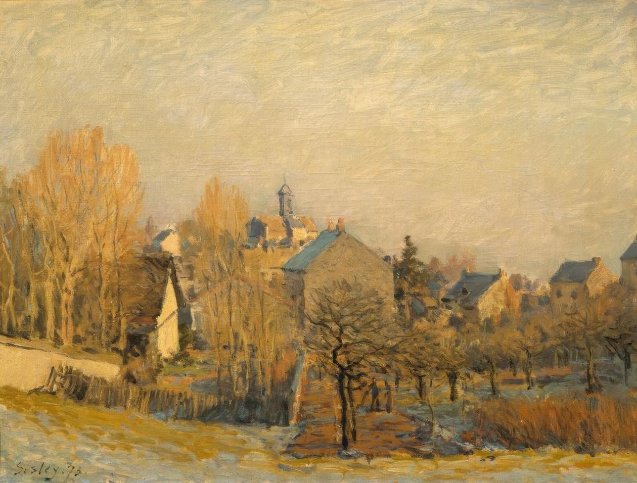 Rauhreif w Louveciennes autorstwa Alfred Sisley