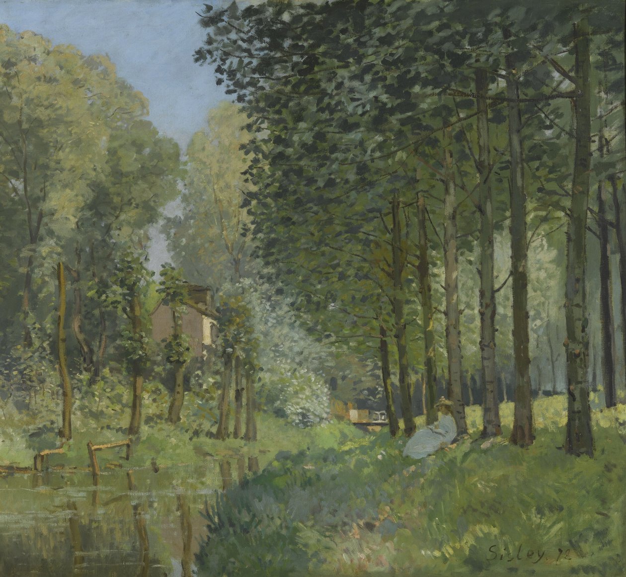 Odpocznij wzdłuż potoku. Skraj Lasu, ok. 1878 autorstwa Alfred Sisley