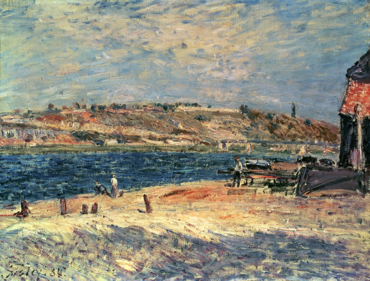 Brzegi rzeki w Saint-Mammes autorstwa Alfred Sisley