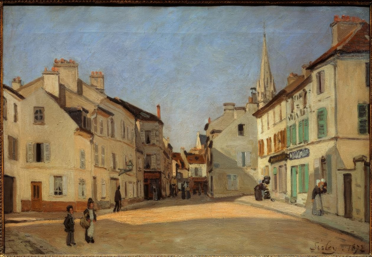 Rue de la Chaussée w Argenteuil, znana jako Place in Argenteuil autorstwa Alfred Sisley