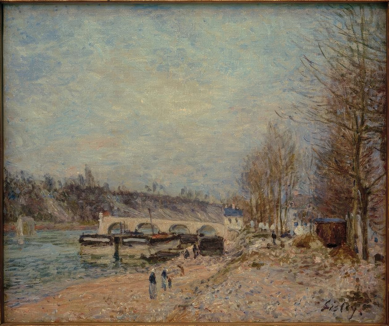 Saint-Mammès - Szara pogoda autorstwa Alfred Sisley