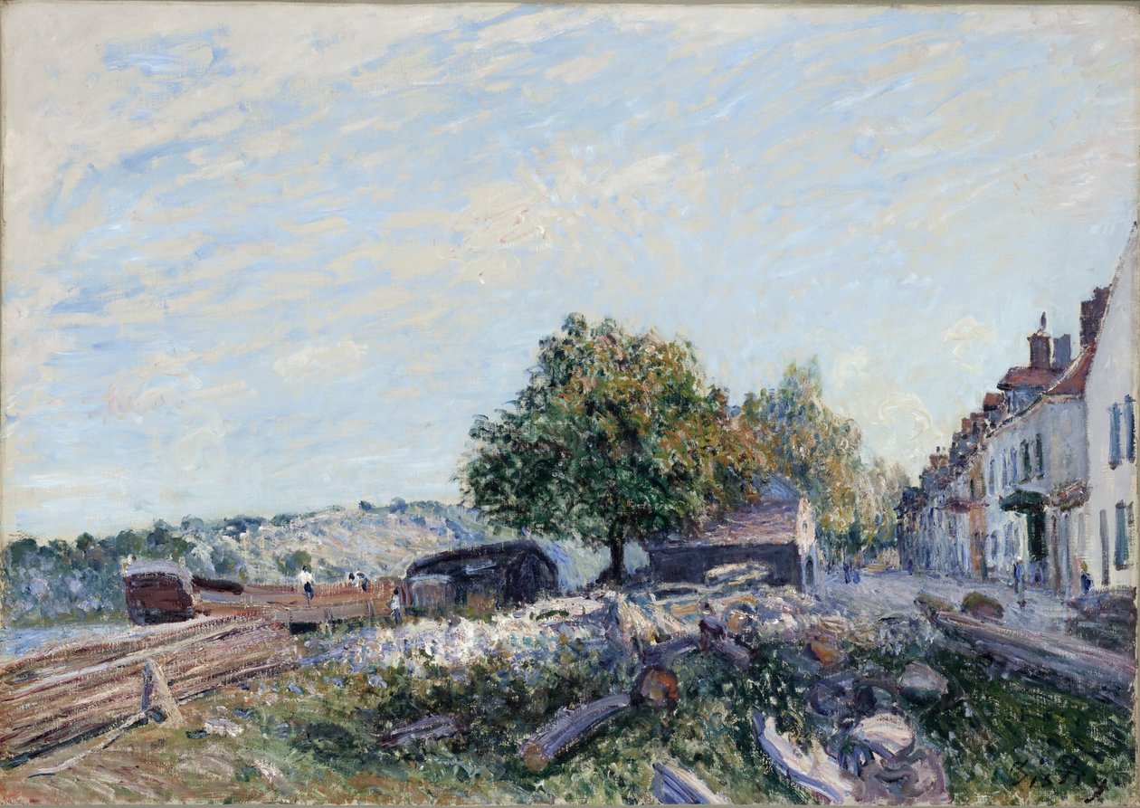 Saint Mammès-Morning autorstwa Alfred Sisley