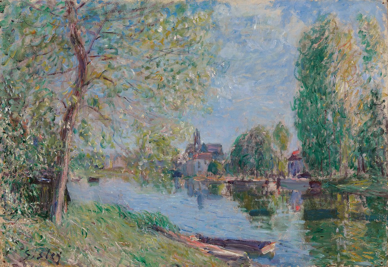 Wiosna w Moret-sur-Loing; Wiosna w Moret sur Loing, 1891 autorstwa Alfred Sisley