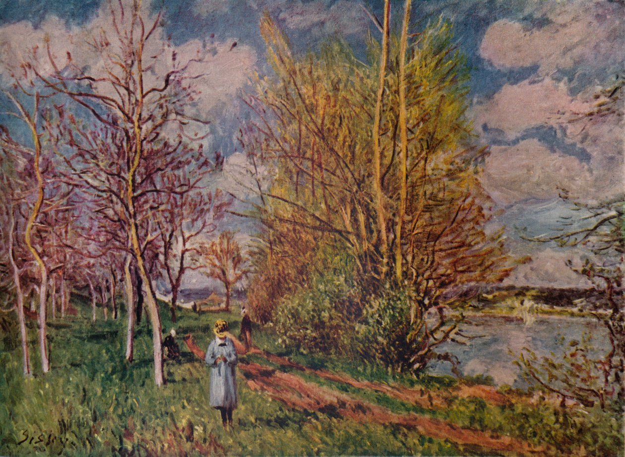 Wiosna nad brzegiem rzeki, koniec XIX wieku. 1941 autorstwa Alfred Sisley