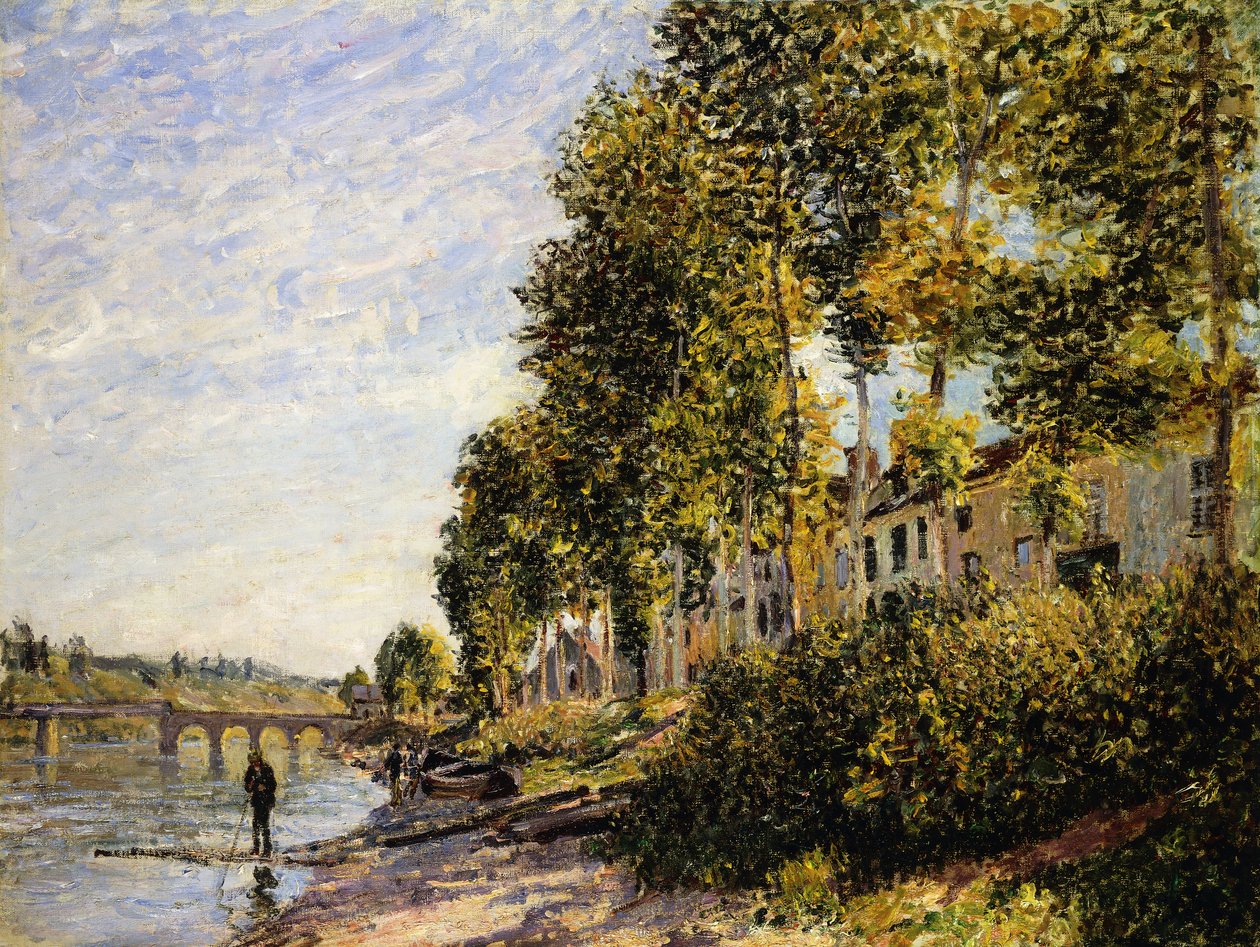 Słoneczny poranek w Saint Mammes; Poranne słońce w Saint-Mammes, 1884 autorstwa Alfred Sisley