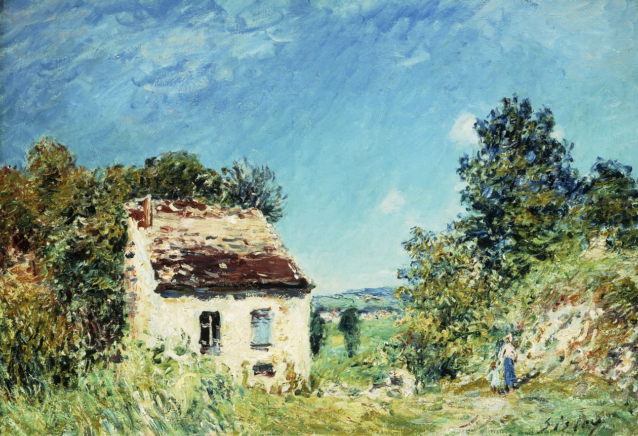 Opuszczony dom; La Maison Abandonee, 1887 autorstwa Alfred Sisley