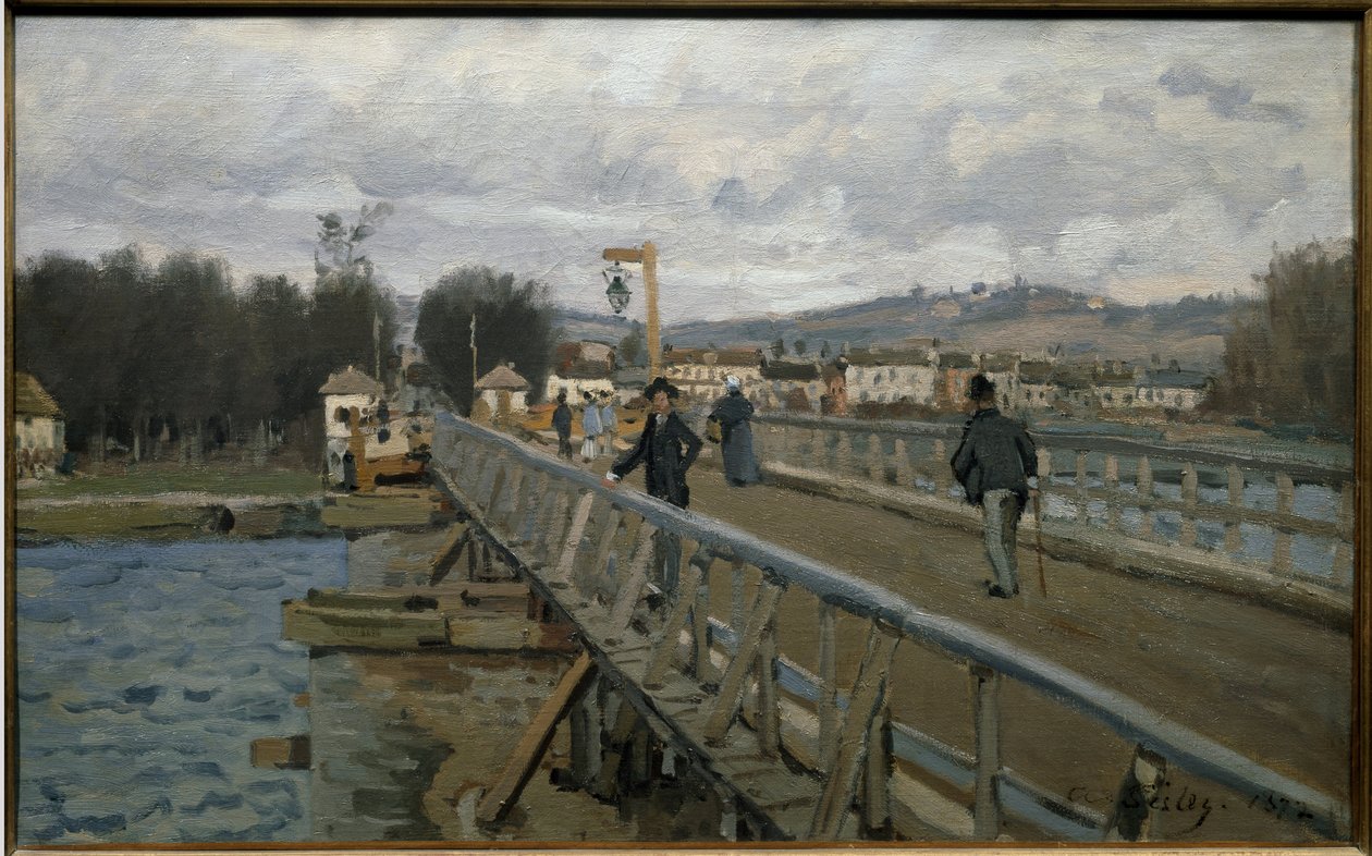 Kładka Argenteuil - olej na płótnie autorstwa Alfred Sisley
