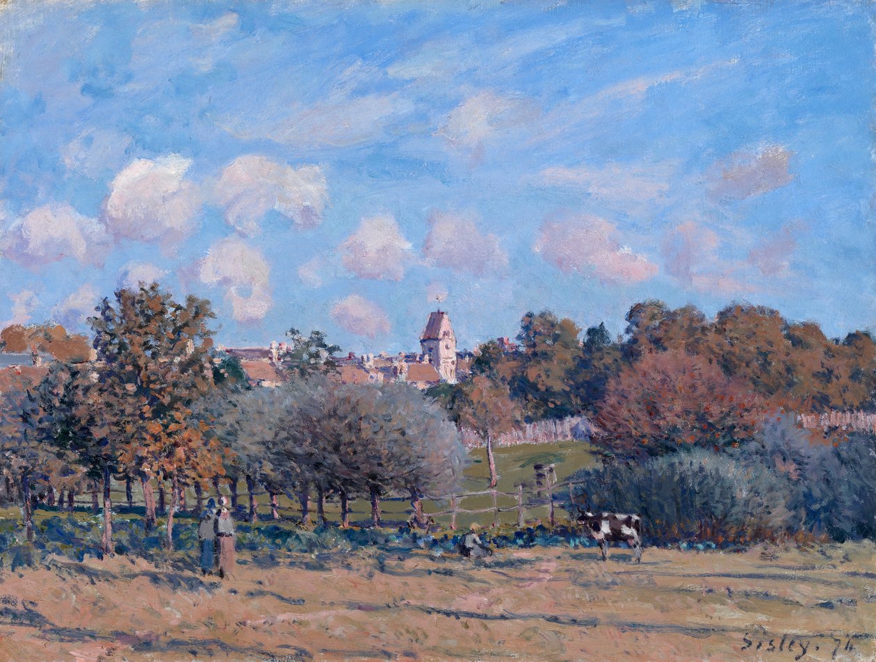 Dzwonnica w Noisy-le-Roi, jesień autorstwa Alfred Sisley