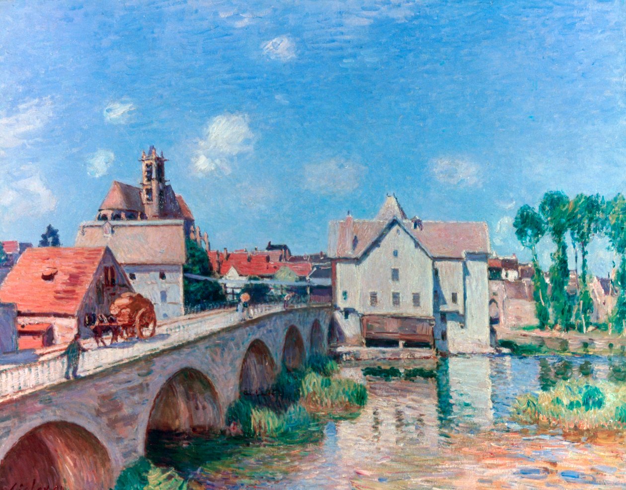 Most w Morecie, 1893 autorstwa Alfred Sisley