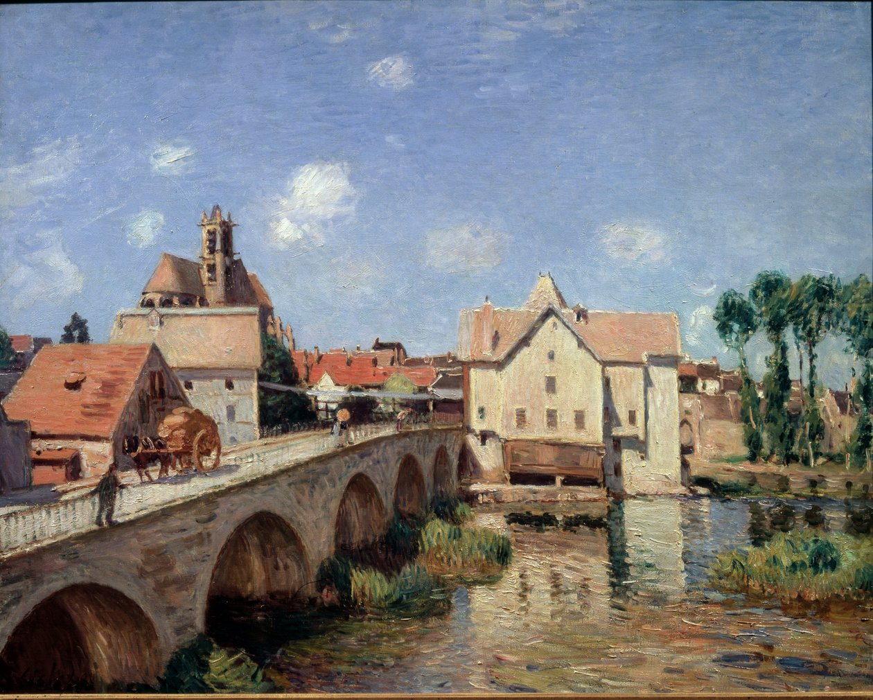 Most Moret w 1893 r. - olej na płótnie autorstwa Alfred Sisley