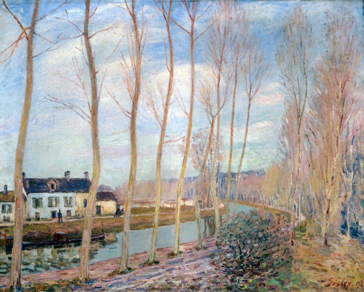 Kanał Loing, 1892 autorstwa Alfred Sisley