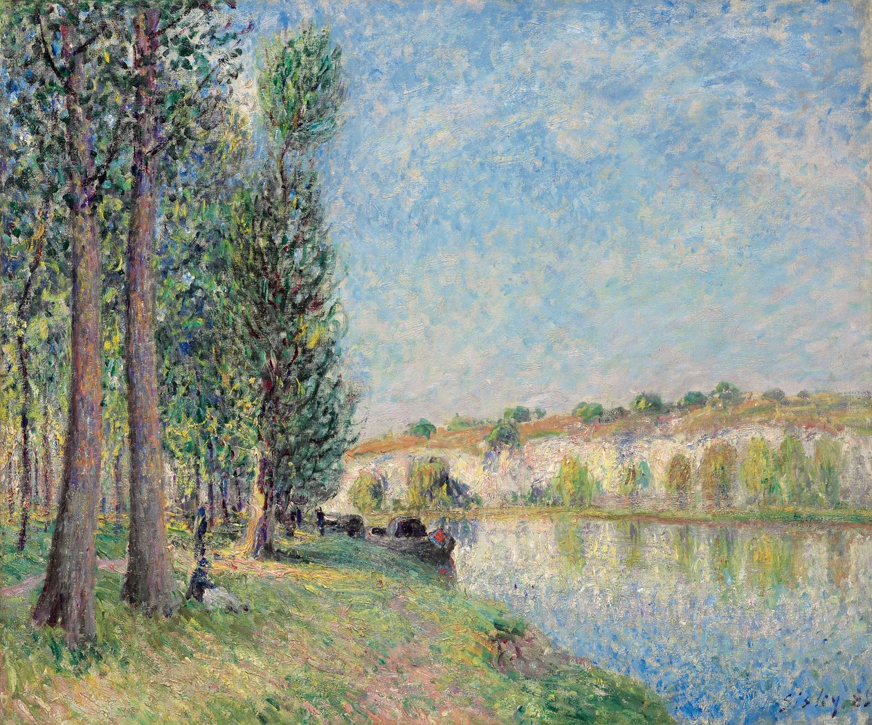 Loing w Moret; Loing w Moret, 1885 autorstwa Alfred Sisley