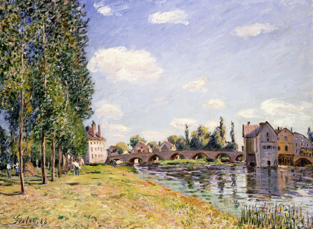 Most Moret latem, 1888 r. autorstwa Alfred Sisley