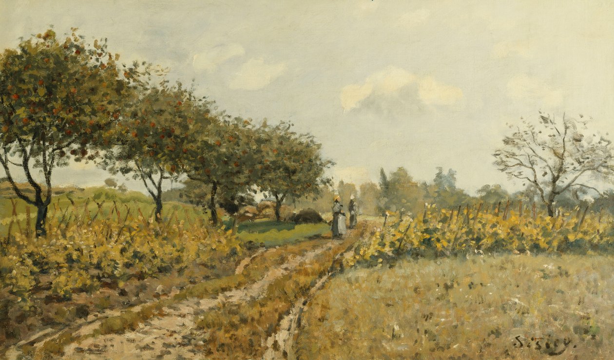 Ścieżka na wsi; Droga na wsi, 1876 autorstwa Alfred Sisley