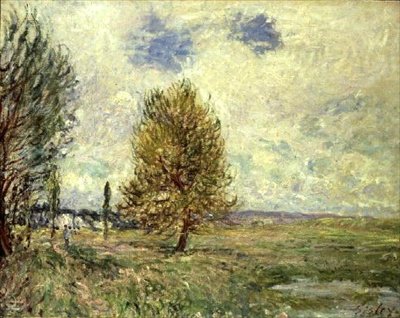 Równina w Veneux-Nadon autorstwa Alfred Sisley