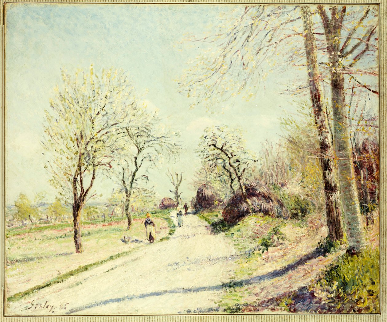 Droga z Veneux do Moret w dzień wiosny, 1886 r. autorstwa Alfred Sisley