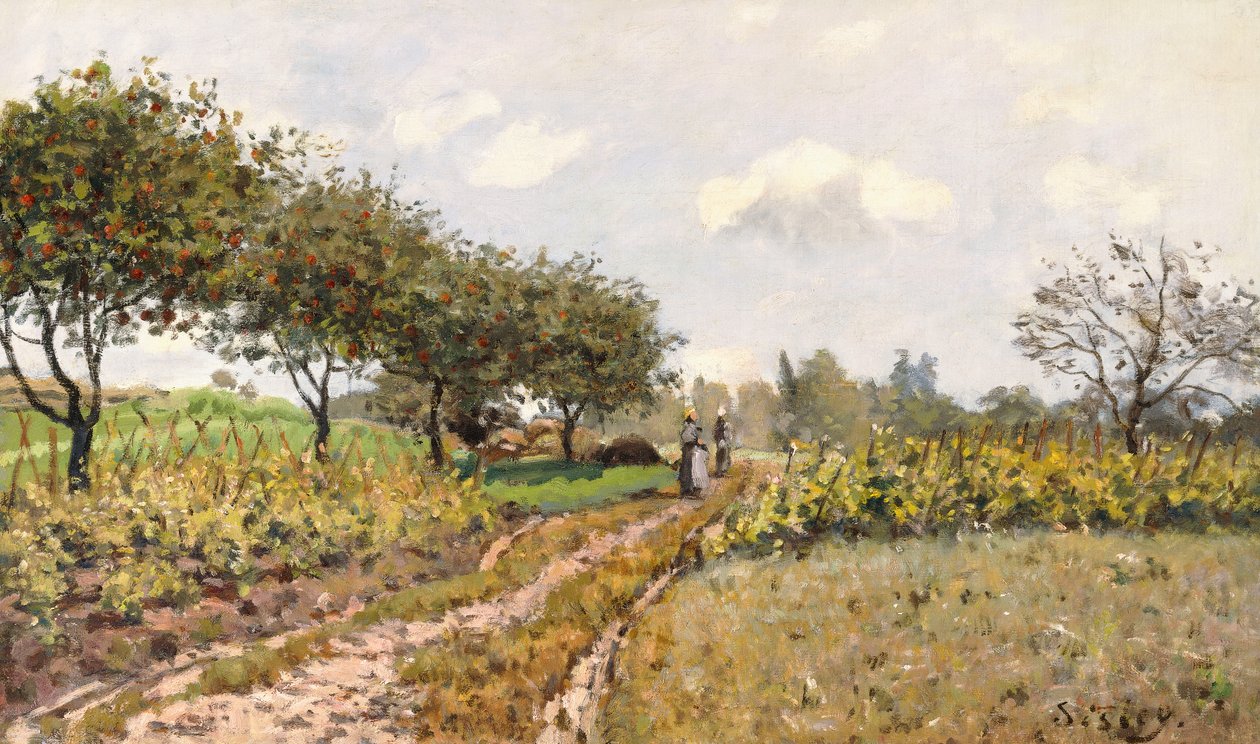 Droga na wsi, 1876 autorstwa Alfred Sisley