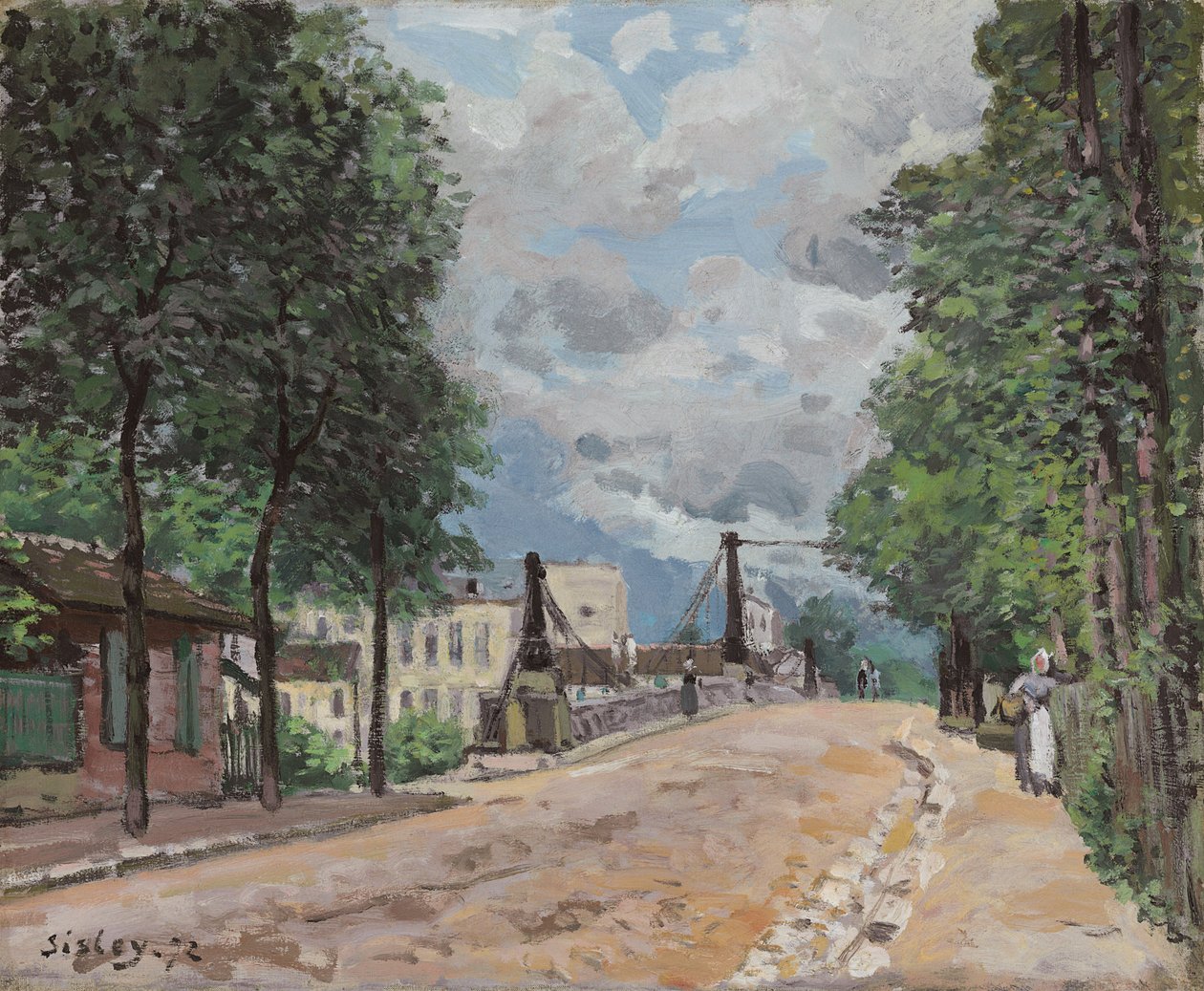 Droga Gennevillierów; La route de Gennevilliers, 1872 autorstwa Alfred Sisley