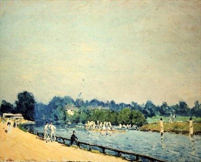 Droga do Hampton Court autorstwa Alfred Sisley