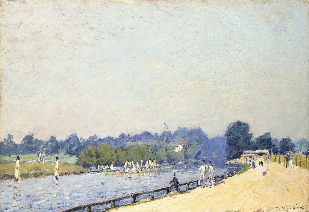 Droga do Hampton Court; La Route de Hampton Court, 1874 autorstwa Alfred Sisley