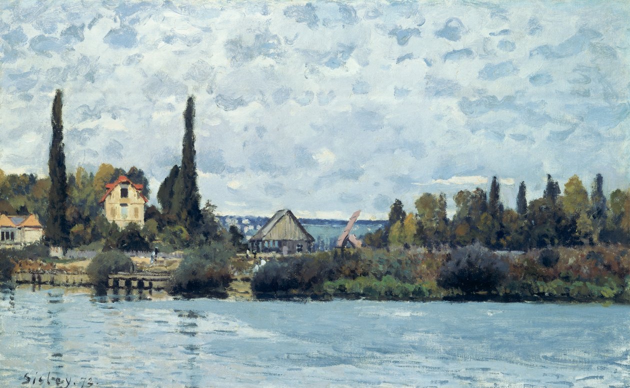 Sekwana w Bougival, 1873 autorstwa Alfred Sisley