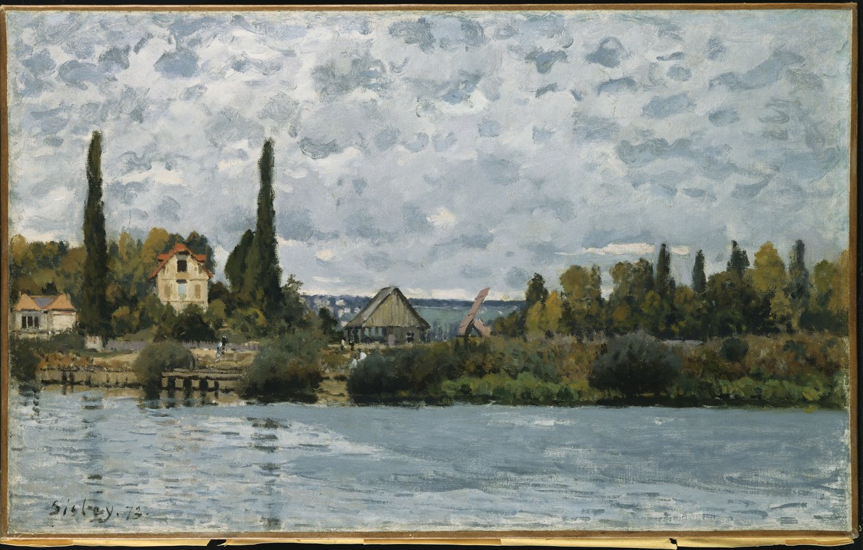 Sekwana w Bougival, 1873 autorstwa Alfred Sisley