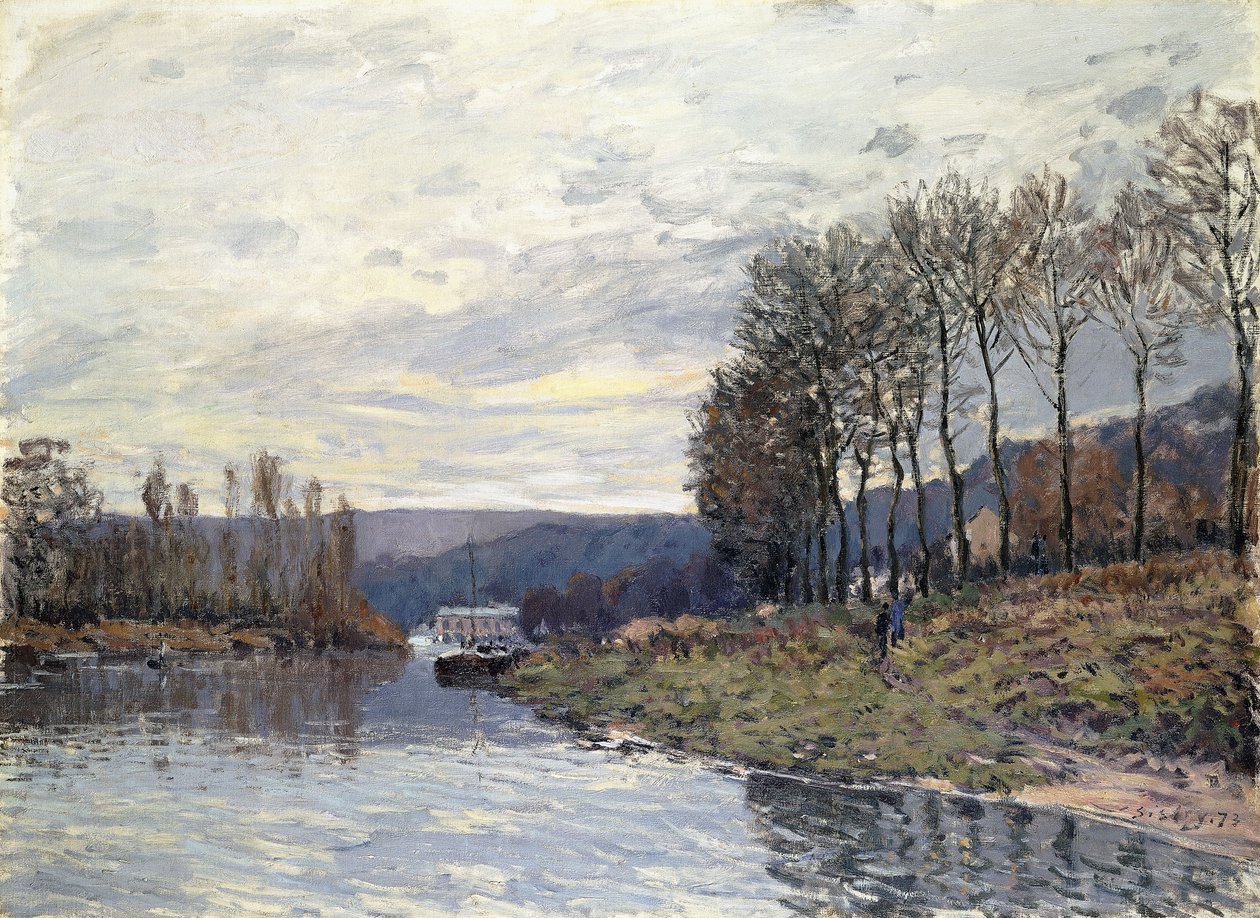 Sekwana w Bougival, 1873 autorstwa Alfred Sisley