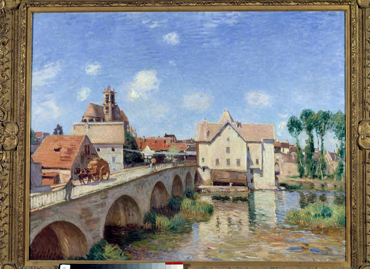Most Moret w 1893 r. Obraz Alfreda Sisleya (1839-1899) 1893 r. Wymiary 0,73 x 0,92 m. Paryskie musee d