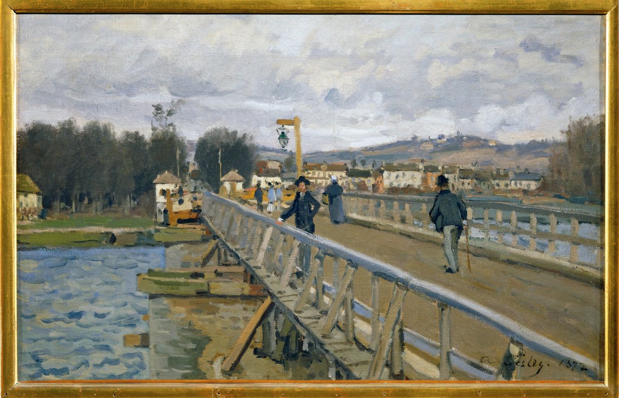 Kładka dla pieszych w Argenteuil autorstwa Alfred Sisley