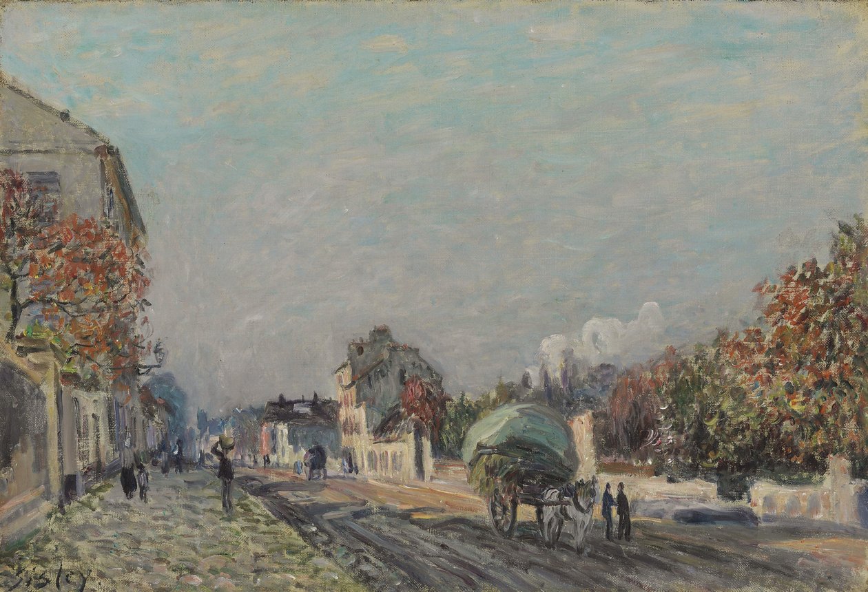 Ulica w Marly, 1876 autorstwa Alfred Sisley