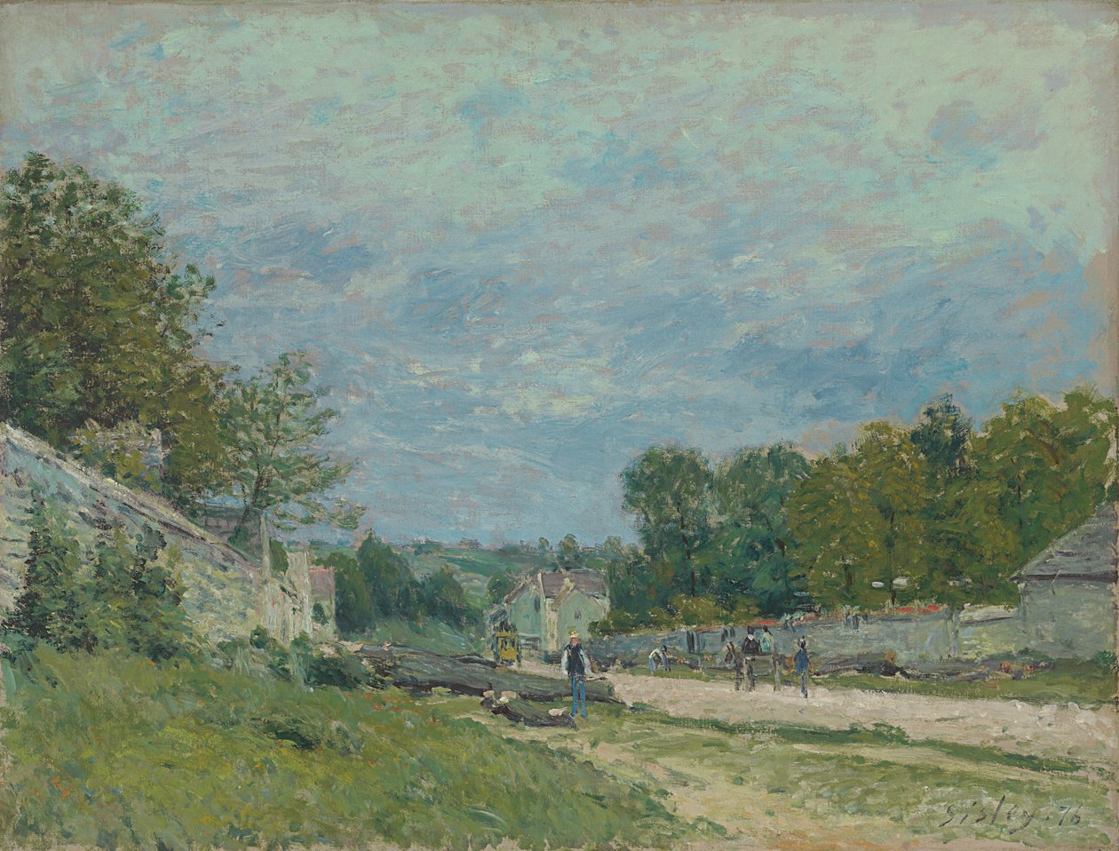 Droga Wersalska; Droga do Wersalu, 1876 autorstwa Alfred Sisley