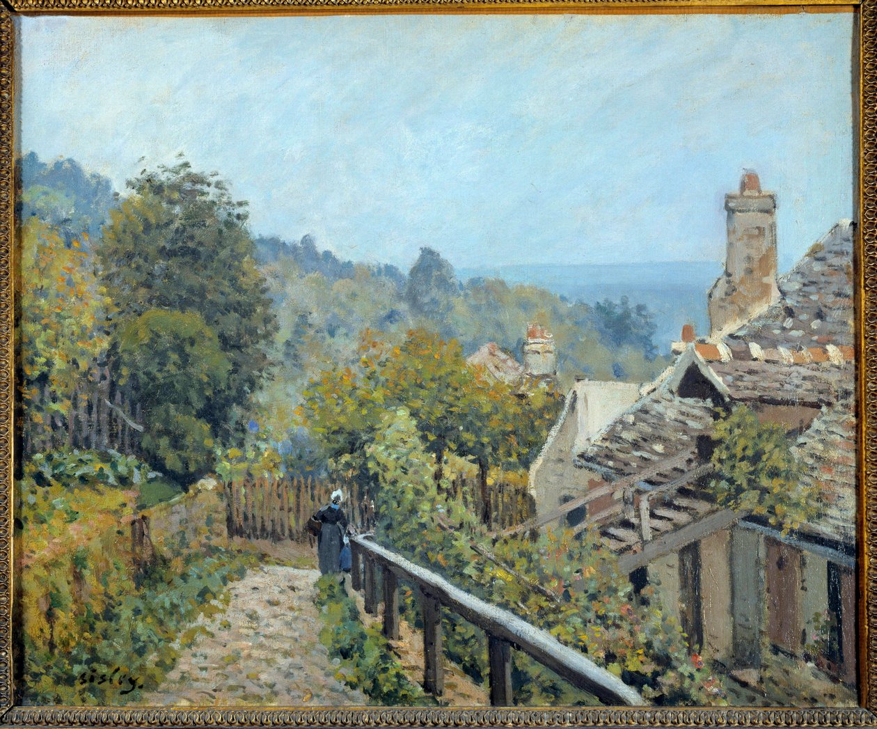 Widok Louveciennes, ścieżka środkowego wybrzeża zwana wzgórzami autorstwa Marly Malarstwo Alfreda Sisleya (1839-1899) 1873 Nd. 0,38x0,46 m Paryż, musee d
