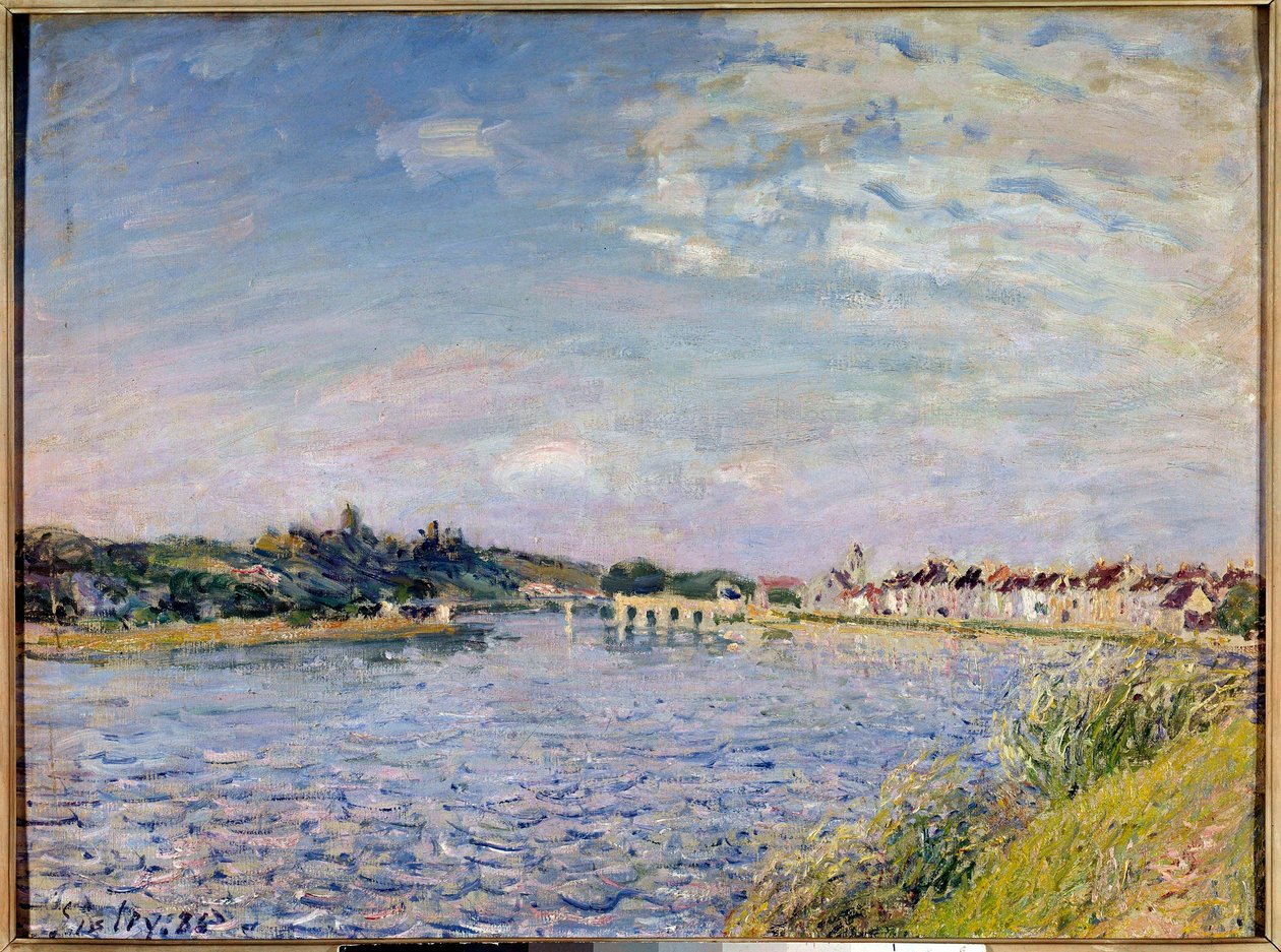 Widok Mammesa na obrazie Loing Alfreda Sisleya (1839-1899) 1886 nd. 0,54x0,73 m Dijon, Muzeum Sztuk Pięknych autorstwa Alfred Sisley
