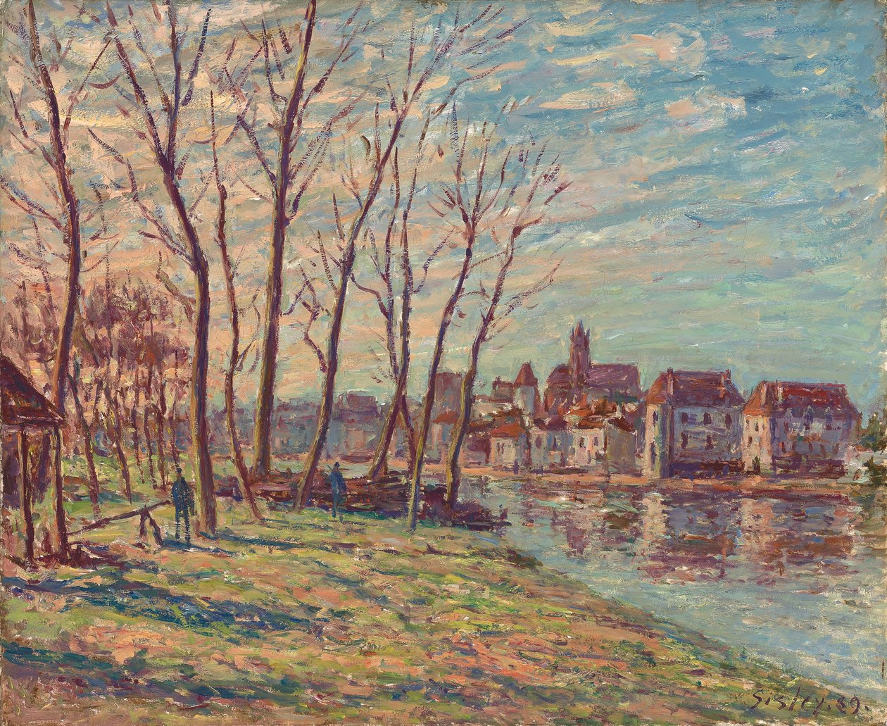 Widok Moreta, 1889 autorstwa Alfred Sisley