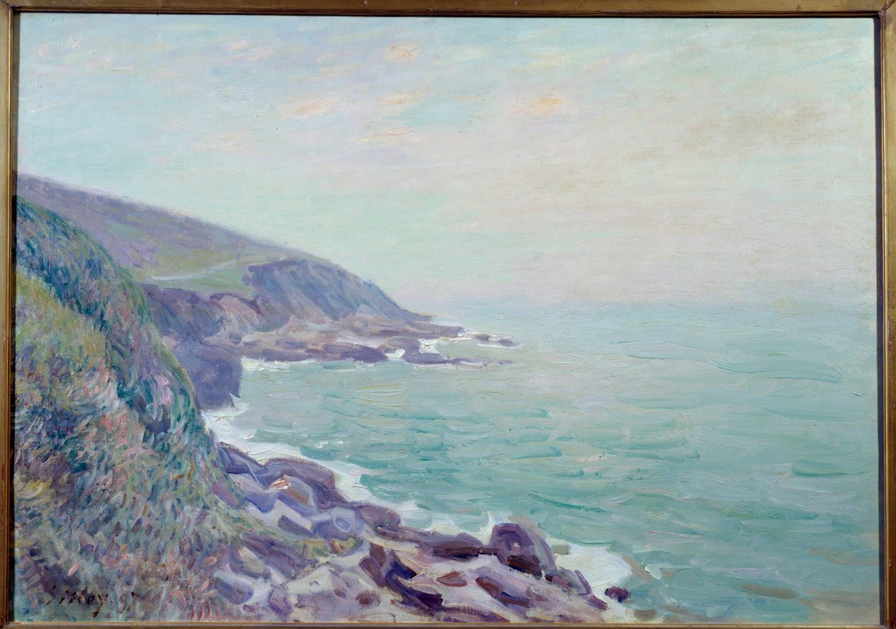 Widok na wybrzeże Walii we mgle Obraz Alfreda Sisleya (1839-1899) 1897 Nd. 0,65x0,92 m Rouen, Muzeum Sztuk Pięknych autorstwa Alfred Sisley