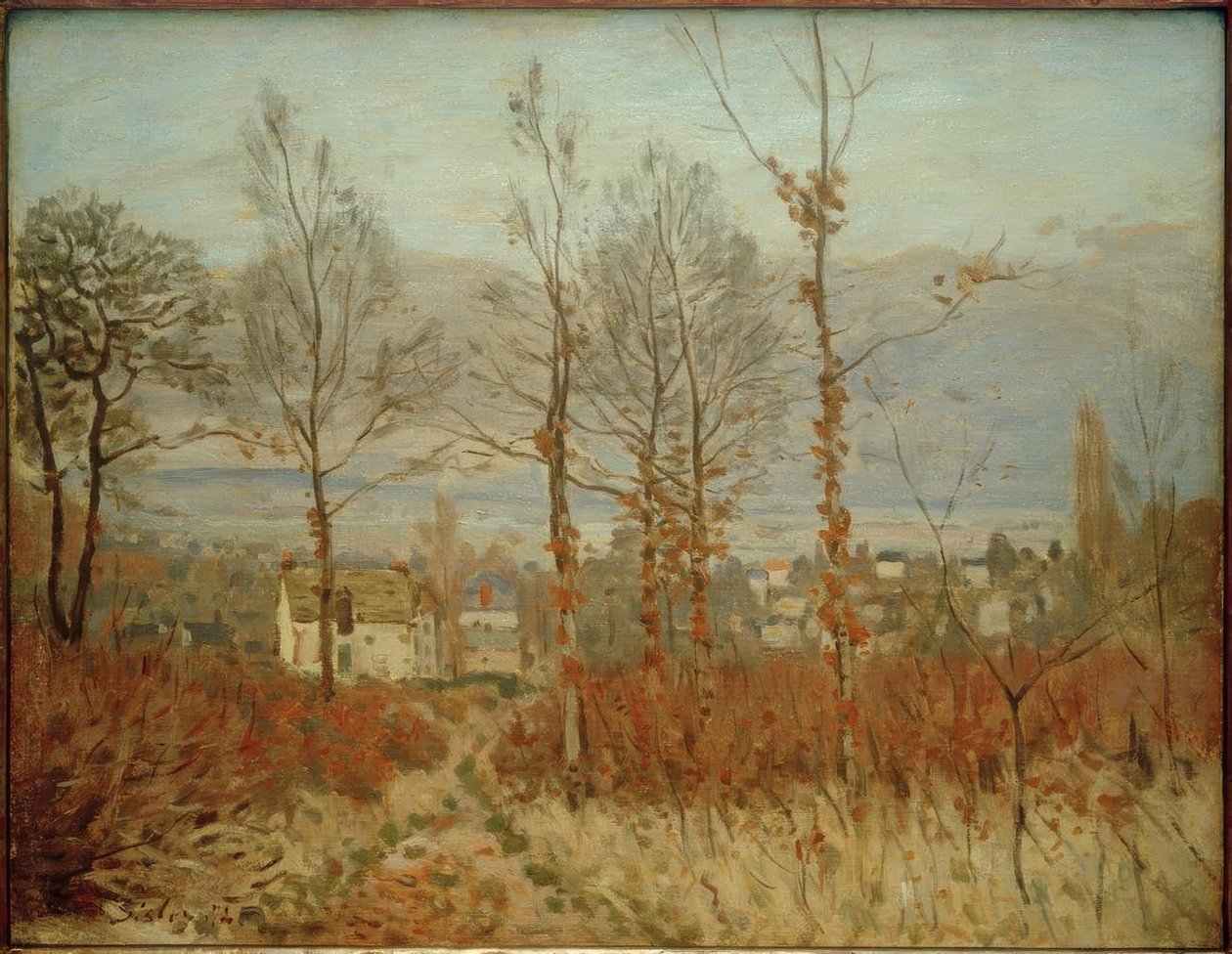 Widok na Louveciennes jesienią autorstwa Alfred Sisley