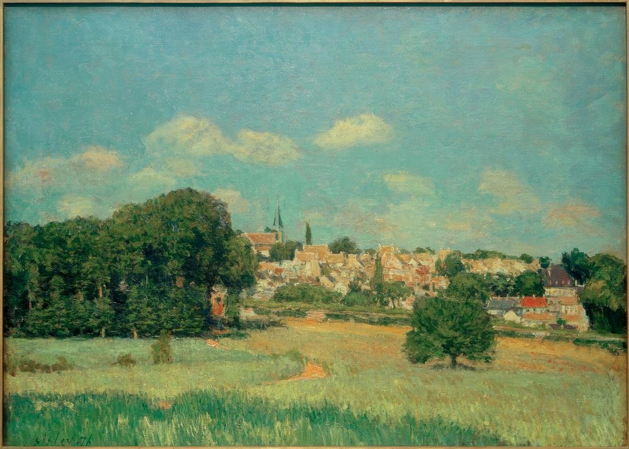 Widok na Marly-le-Roi, efekt słońca autorstwa Alfred Sisley