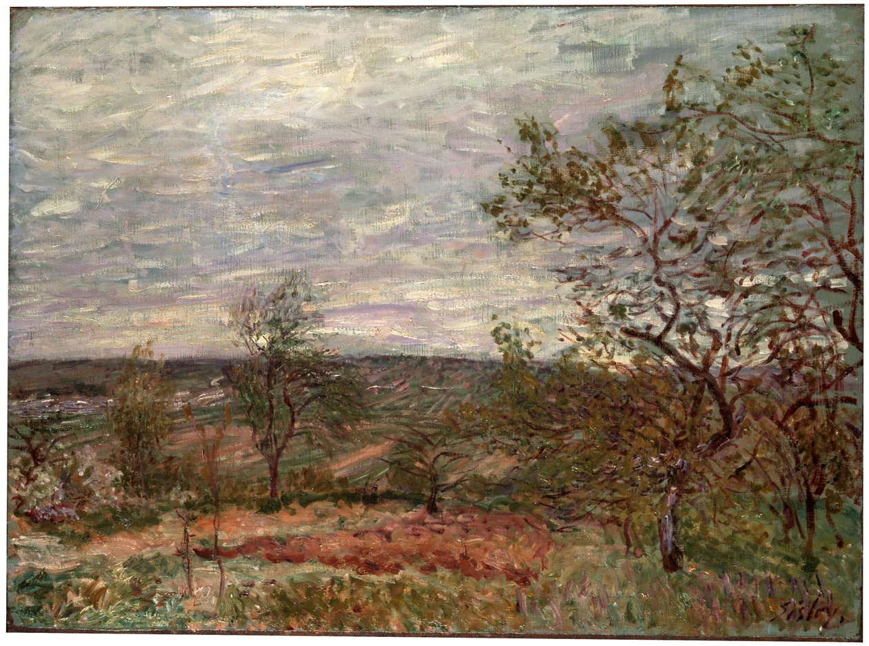 Wietrzny dzień w Veneux, 1882. autorstwa Alfred Sisley