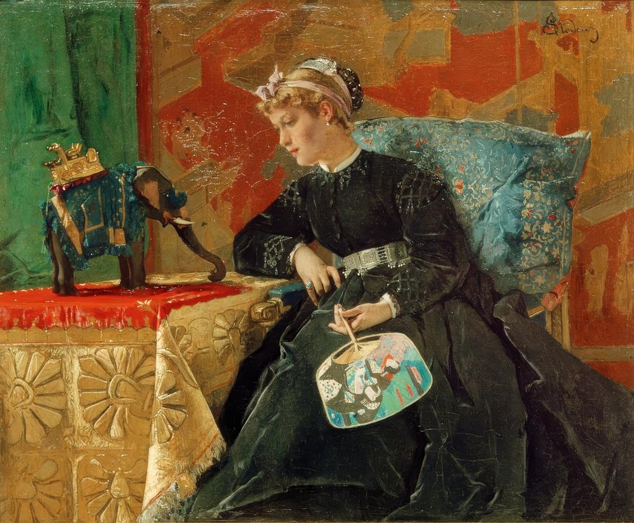 A.Stevens, Jeśli w Paryżu autorstwa Alfred Emile Stevens