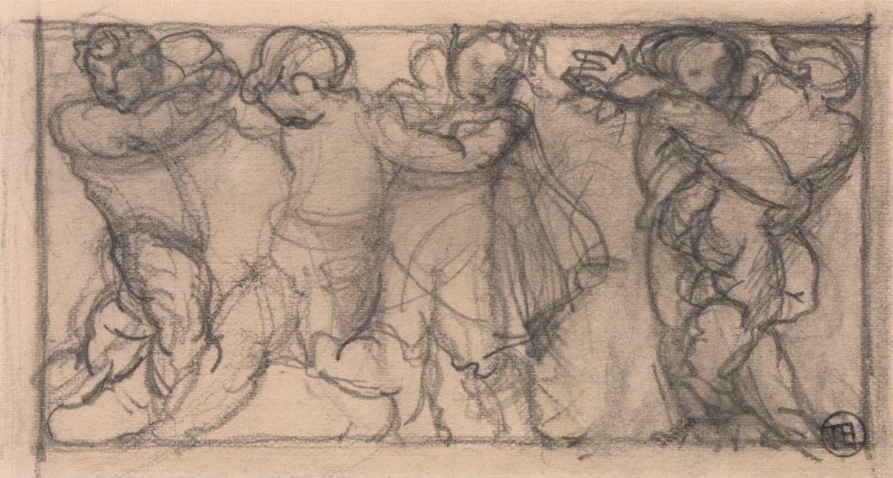 Grupa Cherubinów (projekt fryzu?) autorstwa Alfred Emile Stevens