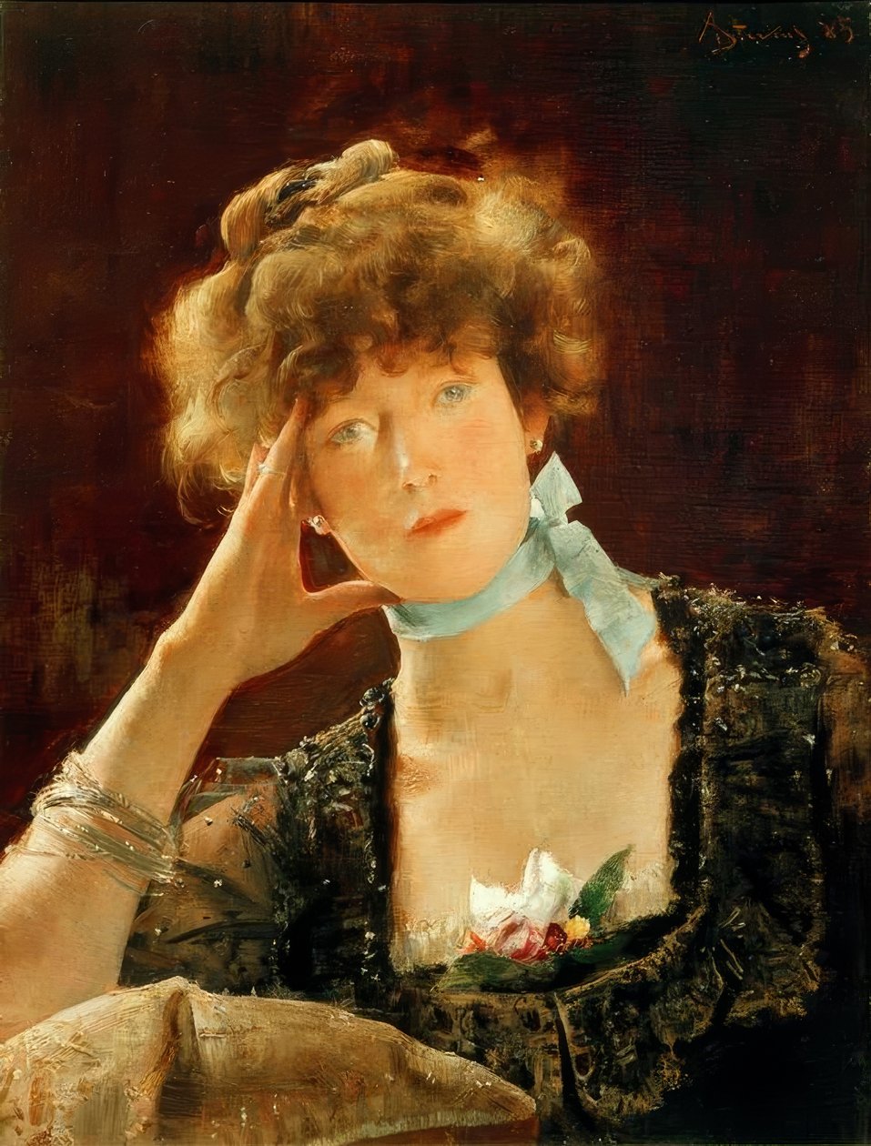 Sarah Bernhardt / obraz Alfreda Stevensa autorstwa Alfred Emile Stevens
