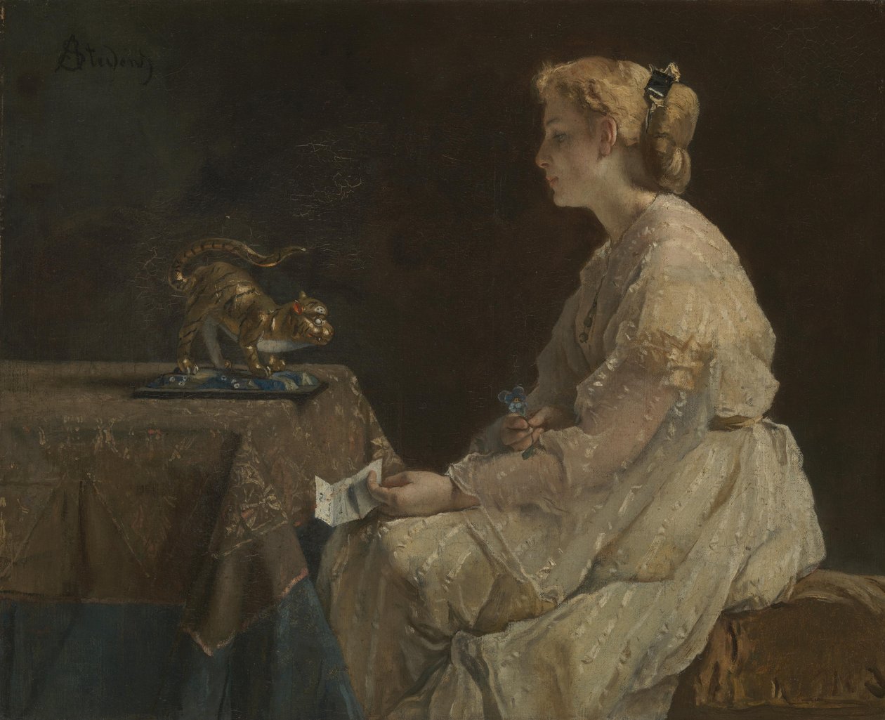 Teraźniejszość, ok. 1870 autorstwa Alfred Emile Stevens