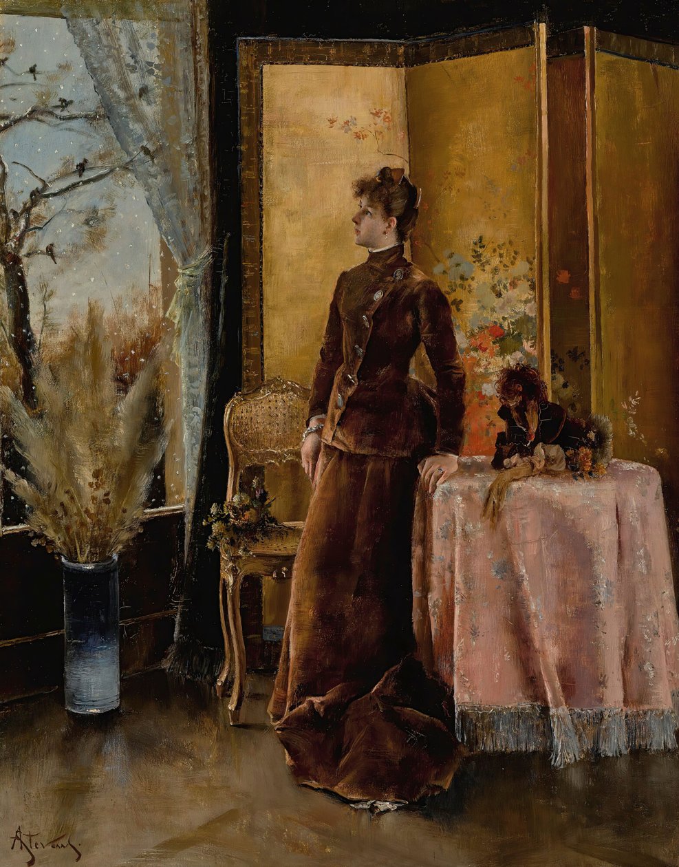 Śnieg. autorstwa Alfred Emile Stevens