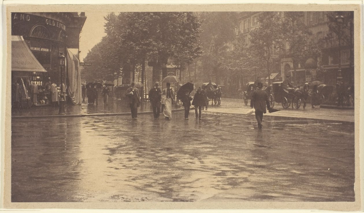 Mokry dzień na bulwarze, Paryż autorstwa Alfred Stieglitz